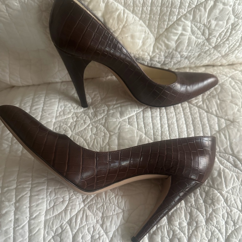Prada Brown Leather High Heels